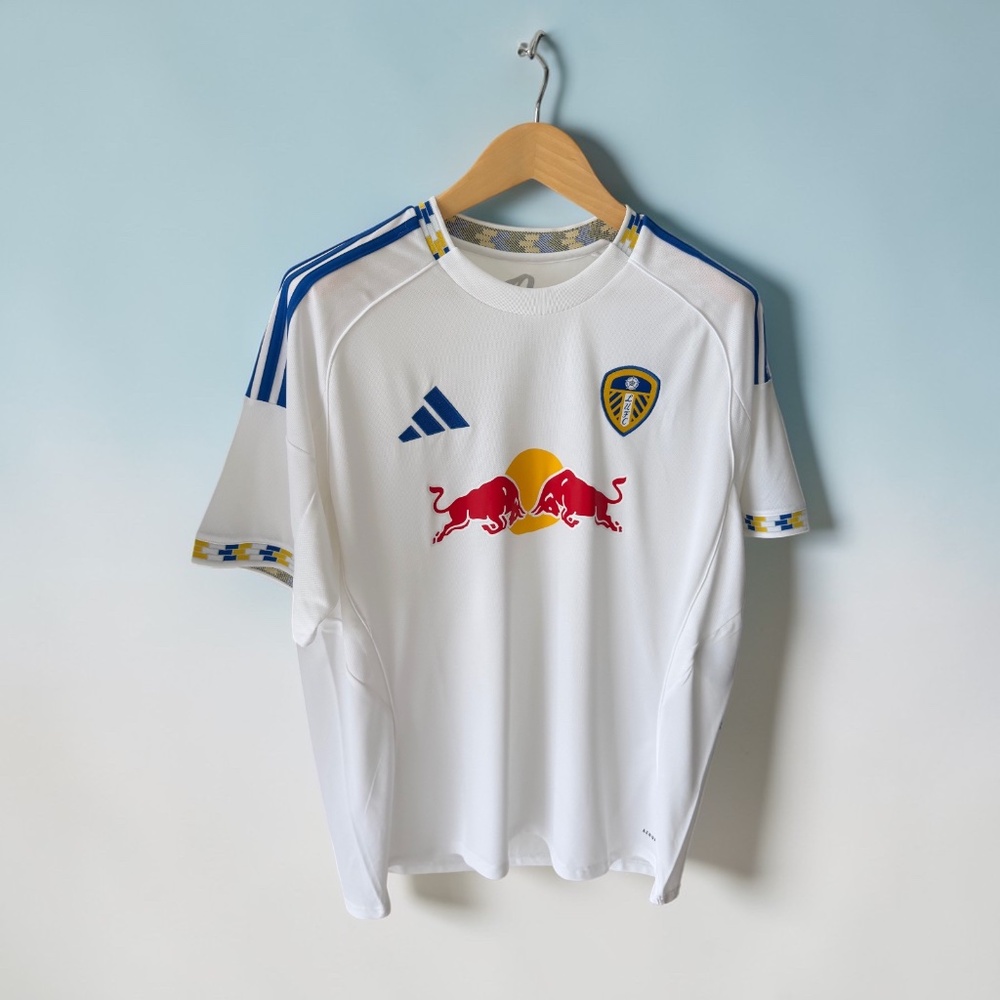 adidas Leeds United FC 2025/26 Home Jersey JI7272 White Blue Men’s